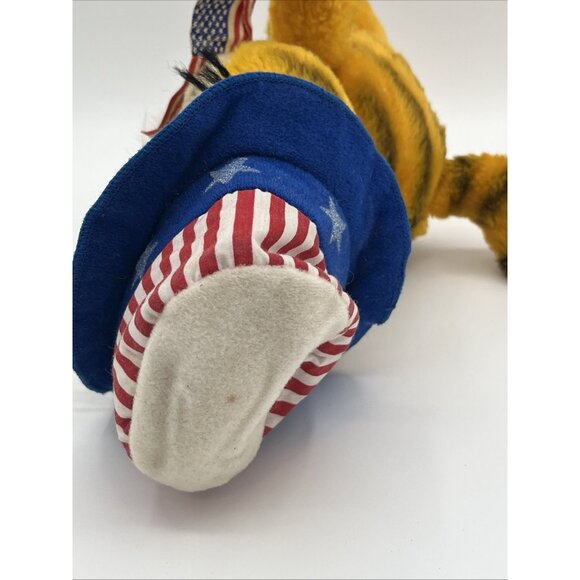 Vintage 1981 Dakin Garfield Patriotic Uncle Sam Plush Stuffed Animal 10" Flag - Picture 5 of 13